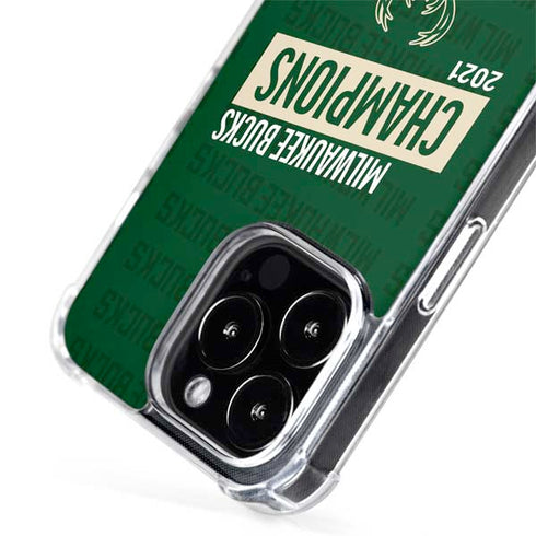 NBA Milwaukee Bucks 2021 Champions iPhone 15 Pro MagSafe Case
